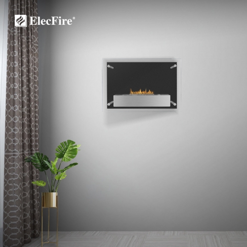 ElecFire Indoor Bio Ethanol Fireplace Wall Mounted EF-MW-24S1