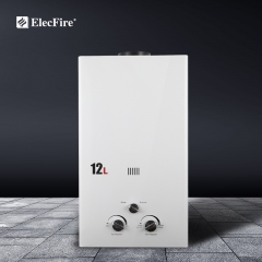 ElecFire 6~20L Gas Water Heater Household Bath Natural Liquefied Gas Strong Exhaust Thermostat Gas Flue JSD12-6B1