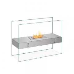 ElecFire Standing Ethanol Fireplace With Glass Walls EF-MV-31S1