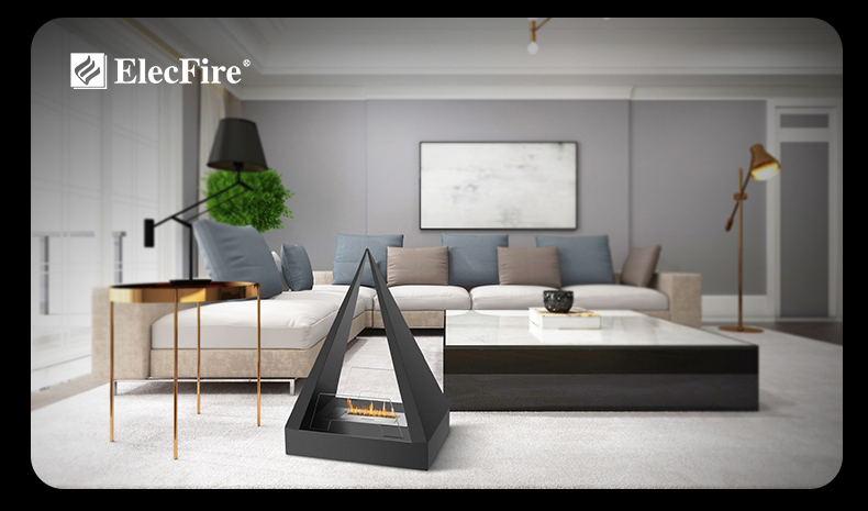 Freestanding bio ethanol fireplace