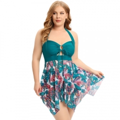 KAXIDY Maiôs femininos plus size tankini, vestido de natação com controle de barriga