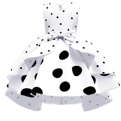 KAXIDY Платья для девочек Модные повседневные платья с волнистыми точками Асимметричное платье-пачка