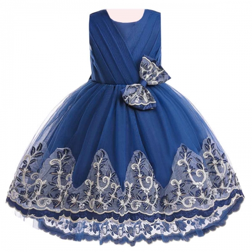 KAXIDY 여자 드레스 자수 레이스 드레스 키즈 파티 미인 대회 생일 크리스마스 드레스