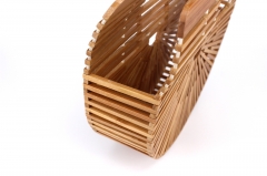 Bamboo Handbag Tote Bag, Handmade Straw Bag, Women Natural Basket Bag