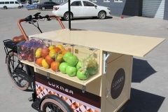 Movable booth electric tricycle