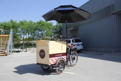 Movable booth electric tricycle