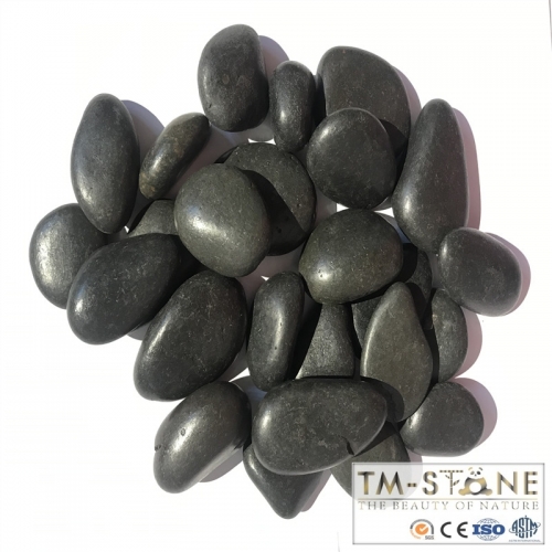 TM-PB002 Black Pebble Decorative Stone