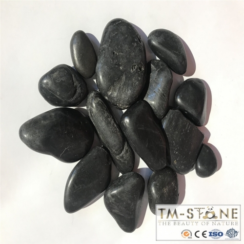 TM-PB006 Black Textured Stone Pebble