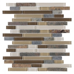 TM-M008 Glass and Slate Mosaic