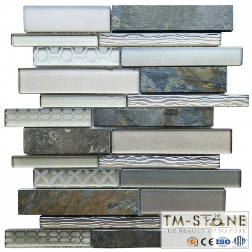 TM-MCY301 Glass and Stone Mosaic