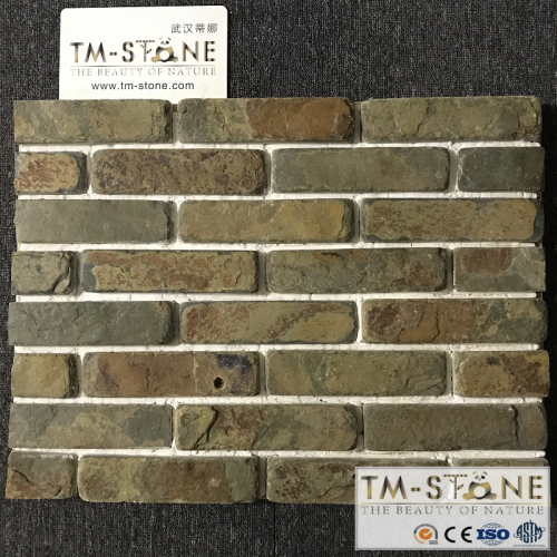 TM-TPB007 Natural Rusty Slate Tumbled Peace Brick