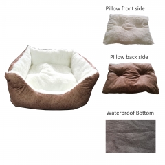 Pet bed with removable cushion Dog bed with removable pillow