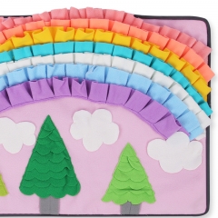 Rainbow Xmas Tree Pet sniffing mat