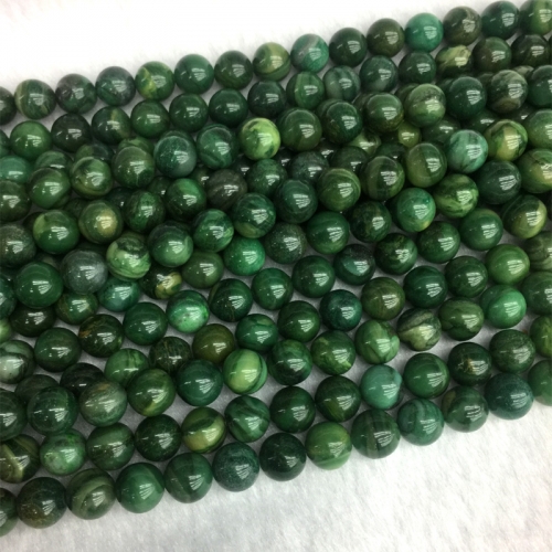 Natural Genuine South Africa Green Jade Round Jewellery Loose Ball Beads 6mm 8mm 10mm 12mm 15.5" 05440
