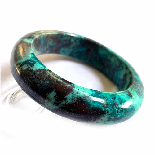 Real Genuine Natural Blue Green Chrysocolla Bangles Bracelet Bangle 56mm 2.23 inch 07776