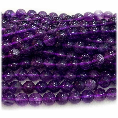 Veemake Genuine Natural dark Purple Fluorite Round Loose Necklaces Bracelets Beads Jewelry Making 8mm 08219
