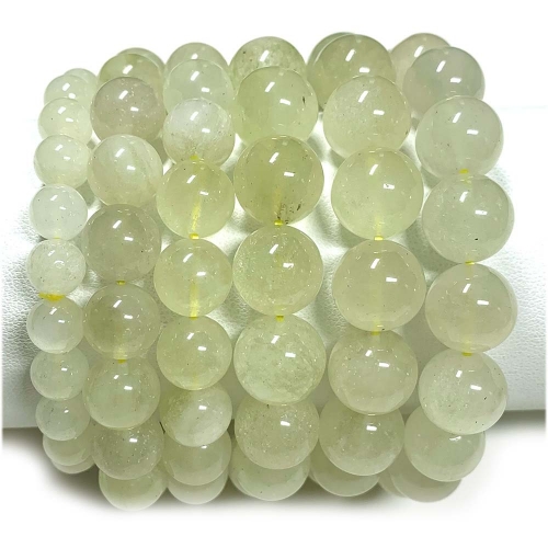 Natural Genuine Clear Yellow Libyan Meteorite Bracelet Bracelets Round Loose Beads 08056
