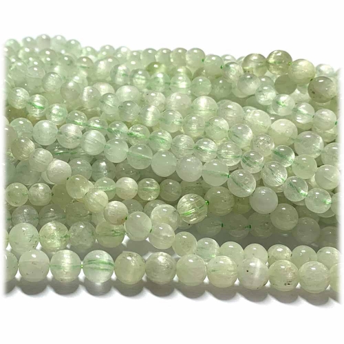 15.5" Veemake Natural Genuine Green Kunzite Spodumene Hiddenite Round Loose Gemstone Jewelry Beads Making Necklaces Bracelets 08299