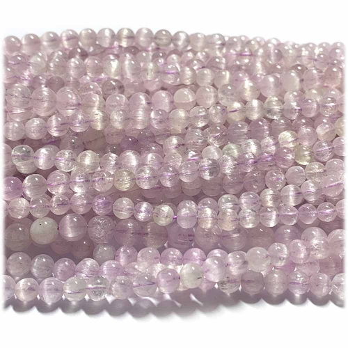 15.5" Veemake Natural Genuine Green Pink Purple Kunzite Spodumene Hiddenite Cat's Eye Round Loose Gemstone Beads Necklaces Bracelets 6-12mm 08302