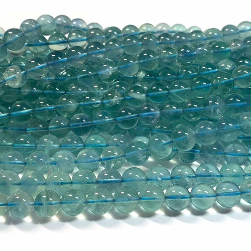 Veemake Genuine Natural Blue Fluorite Round Loose Necklaces Bracelets Beads Jewelry Making " 08328