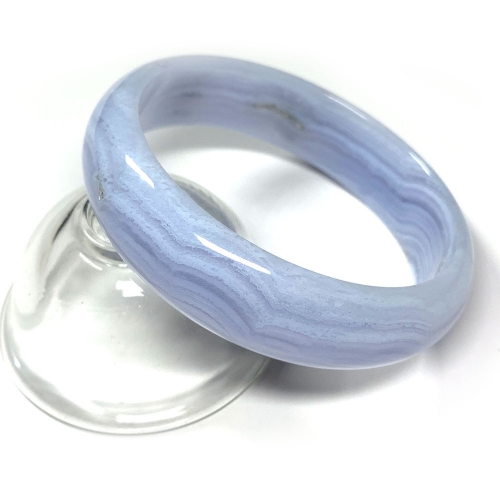 Real Genuine Natural Blue Chalcedony Bangle Bracelet Bangles 60mm 2.35inch 08398