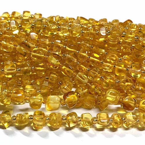 High Quality Natural Genuine Clear Yellow Amber Nugget Free Form Loose Necklace Bracelet Jewelry Necklaces Beads 08230
