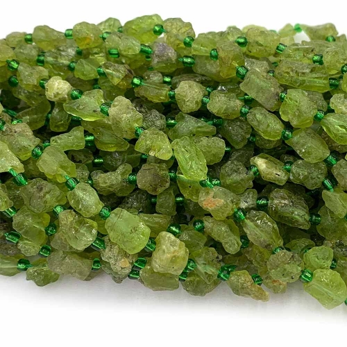 Natural Genuine Green Peridot Nugget Free Form Loose Raw Mineral Rough Matte Necklace Bracelet Jewelry Necklaces Beads 08475