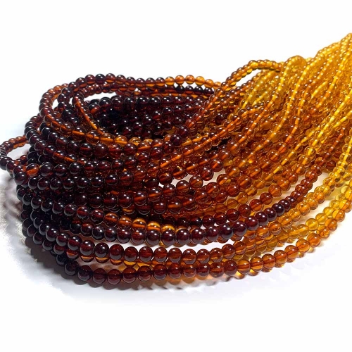 Veemake Natural Genuine Red Blood Yellow Amber Round Loose Gemstone Jewelry Beads Making Necklaces Bracelets 08481