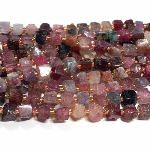 Real Natural Genuine Pink Red Spinel Free Form Cube Loose Jewerly Making Beads 08486