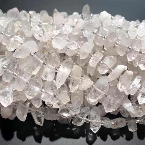 Natural Genuine Raw Mineral White Herkimer Diamond Energy Nugget Free Form Loose Hand Cut Faceted Necklace Bracelet Jewelry Beads 08523