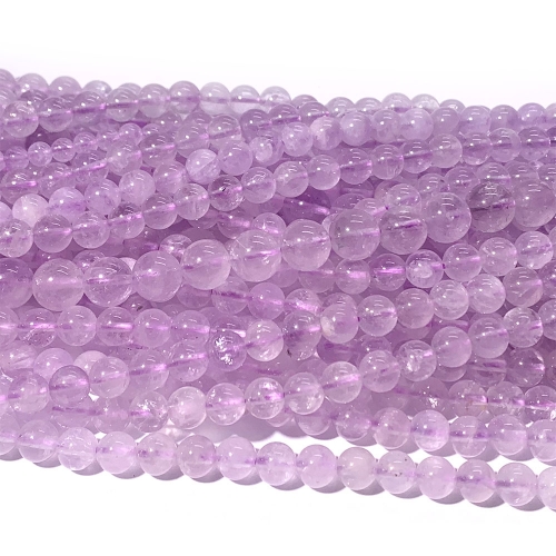 Wholesale Natural Genuine AAA Grade Lavender Amethyst Round Loose Beads Jewelry Sets Beads 4mm 6mm 8mm 10mm 12mm 14mm 07504