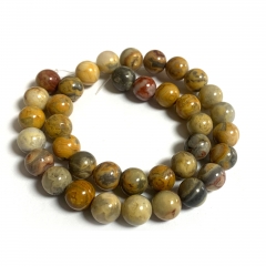 On Sale Natural Genuine Yellow Crazy Agate Necklaces Bracelets Round Loose Beads 08646-8