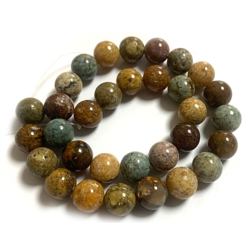 On Sale Natural Genuine Ocean Agate Necklaces Bracelets Round Loose Beads 08646-18