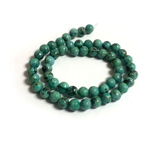 On Sale Natural Genuine Green Blue Africa turquoiseNecklaces Bracelets Round Loose Beads 08646-6