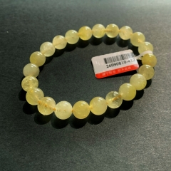 8mm Natural Genuine Yellow Danburite Danbury Bracelet Bracelets Round Beads 26090810