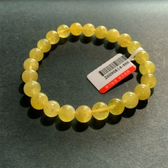 8mm Natural Genuine Yellow Danburite Danbury Bracelet Bracelets Round Beads 26090814