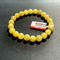 8.5mm Natural Genuine Yellow Danburite Danbury Bracelet Bracelets Round Beads 26090813