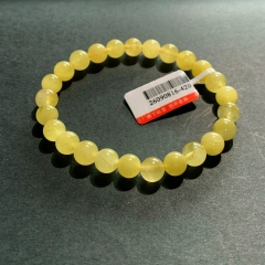 7.8mm Natural Genuine Yellow Danburite Danbury Bracelet Bracelets Round Beads 26090816