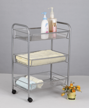 Three-tiered Mesh Cart