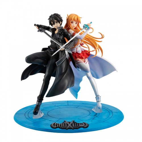 (In Stock) Megahouse Lucrea Sword Art Online Kirito & Asuna SAO 10thAnniversary Figures