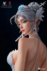 (Pre-order Closed) Blue Ver. Crystal Series Glance Back Yulia - Ghost Blade + WLOP 1/4 Scale Statue By TriEagles Studio x Sparkey Studio