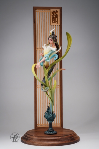 (Pre-order Closed) Orchid By Yuan Xingliang Painted Resin Statue