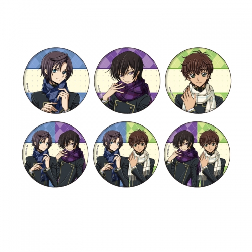 Can Badge Set of 6 Code Geass Lelouch of the Rebellion Lost Stories 01 Original Illustration