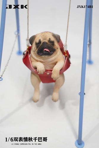 JXK 1/6 Pug On The Swing