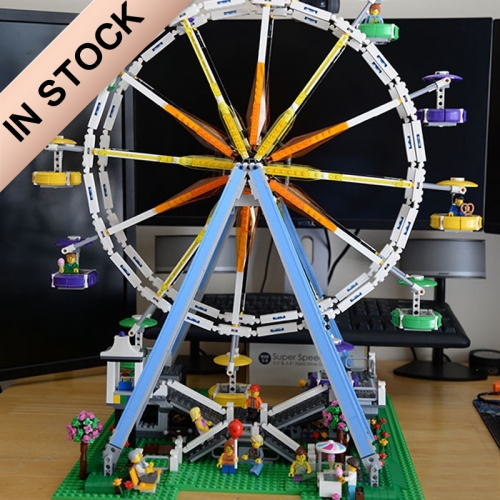 Creator Expert Street View Ferris Wheel 2464Pcs Moc Model Modular Building Blocks Bricks Toys 10247 15012 1218 30000