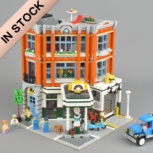 Creator Expert Street View Corner Garage 11010 2798Pcs Moc Model Modular Building Blocks Bricks Toys 15042 10264 1271 180138
