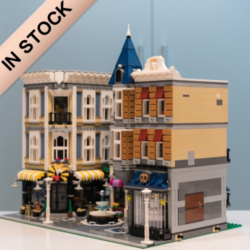 Creator Expert Street View Assembly Square 4122Pcs Moc Model Modular Building Blocks Bricks Toys 10255 15019 30019 LJ99007