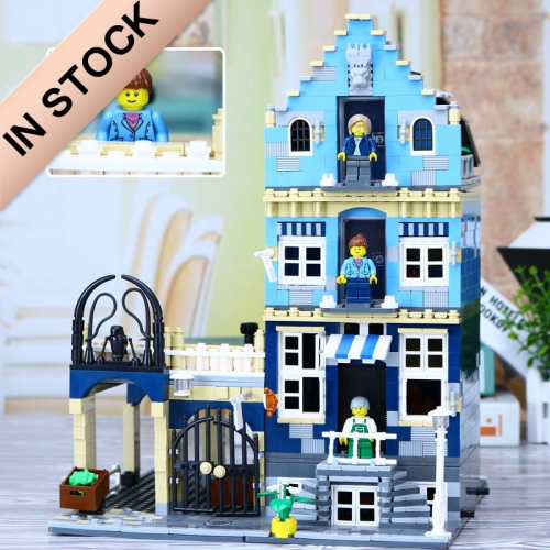 Creator Expert Street View Market Street 180063 1248Pcs Moc Model Modular Building Blocks Bricks Toys 10190 15007 30013 84007 10003