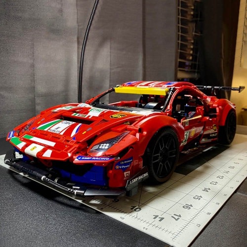 Technic Series 1677Pcs Ferari 488 GTE Sports Racing Cars Model Building Blocks Assembled Bricks Sets Toys 40031 42125