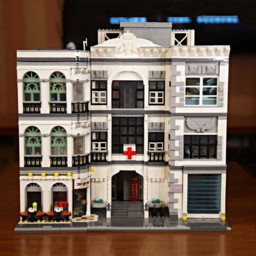 Jiestar Creator Expert Street View Hospital 4953Pcs MOC Modular Model Building Blocks Bricks Toys 89135